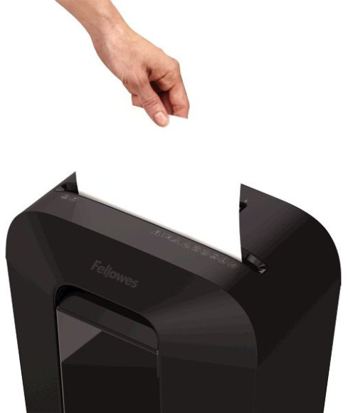 Шредер Fellowes PowerShred LX70 черный (секр.P-4) фрагменты 11лист. 18лтр. скрепки скобы пл.карты Шредер Fellowes PowerShred LX70 черный (секр.P-4) фрагменты 11лист. 18лтр. скрепки скобы пл.карты
