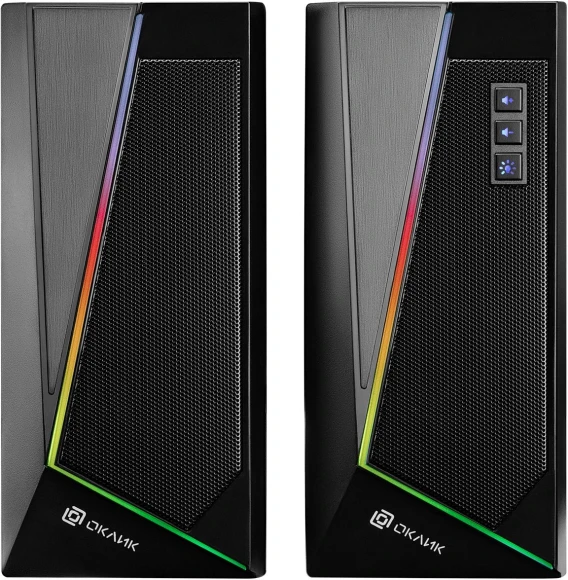 Колонки Оклик OK-125 2.0 черный 6Вт