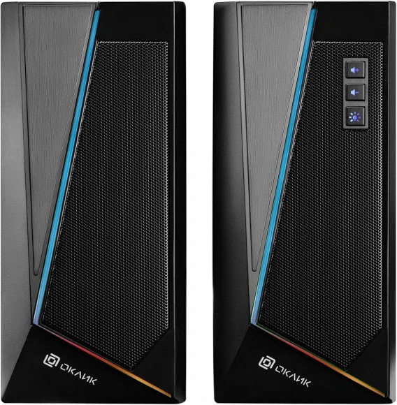 Колонки Оклик OK-125 2.0 черный 6Вт