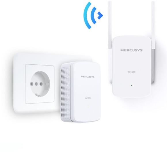Сетевой адаптер HomePlug AV Mercusys MP510 KIT AV1000 Gigabit Ethernet (ант.внеш.несъем.) 2ант. (упак.:2шт)