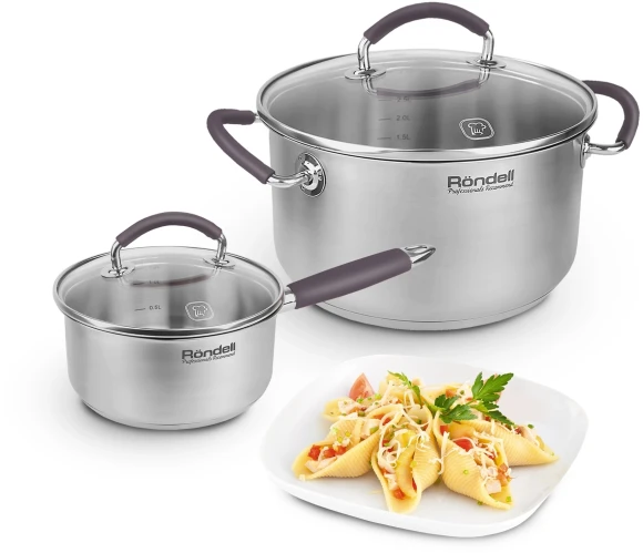 Кастрюля Rondell Akzent RDS-1387 2.1л. d=18см (с крышкой) стальной