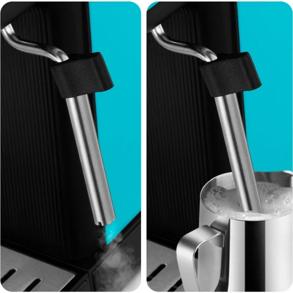 Кофеварка рожковая Kitfort КТ-7461 1350Вт бирюзовый/черный