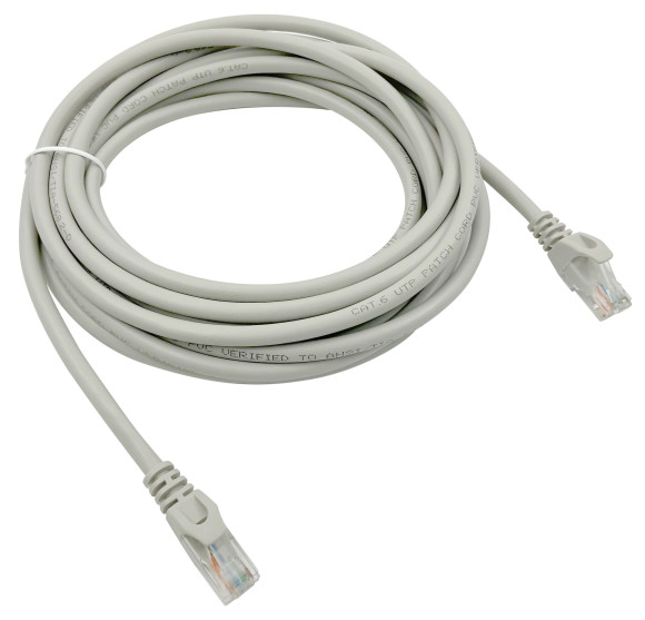 Патч-корд Buro UTP-6-5M-G UTP 4 пары cat.6 CCA molded 5м серый RJ-45 (m)-RJ-45 (m)
