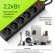 Сетевой фильтр Defender ES 3м (5 розеток) черный (коробка)