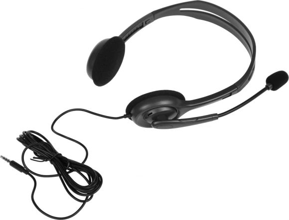 Наушники с микрофоном Logitech H111 серый 2.35м накладные оголовье (981-000588)