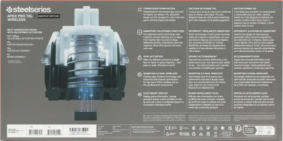 Клавиатура Steelseries Apex Pro TKL Wireless (2023) механическая черный USB for gamer LED (подставка для запястий) (64865) Клавиатура Steelseries Apex Pro TKL Wireless (2023) механическая черный USB for gamer LED (подставка для запястий) (64865)