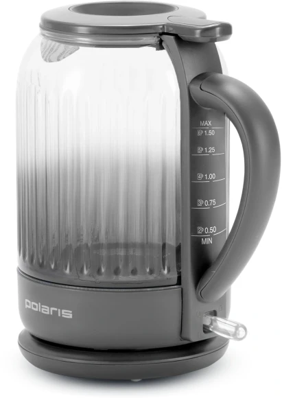 Чайник электрический Polaris PWK 0701CGL 1.5л. 2200Вт графит корпус: стекло/пластик