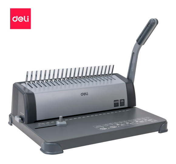 Переплетчик Deli Easy E3872 A4/перф.15л.сшив/макс.425л./пластик.пруж. (10-16мм) Переплетчик Deli Easy E3872 A4/перф.15л.сшив/макс.425л./пластик.пруж. (10-16мм)