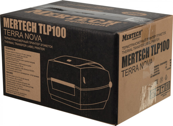 Термопринтер Mertech TLP100 Terra Nova (4588) 203dpi 127мм/с/USB/RS232/Eth для печ.накл. черный Термопринтер Mertech TLP100 Terra Nova (4588) 203dpi 127мм/с/USB/RS232/Eth для печ.накл. черный