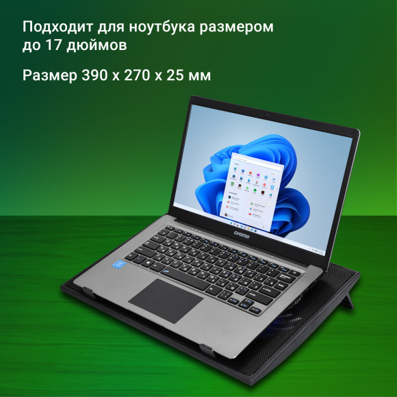 Подставка для ноутбука Digma D-NCP170-2H 17"390x270x25мм 2xUSB 2x 160ммFAN 700г черный Подставка для ноутбука Digma D-NCP170-2H 17"390x270x25мм 2xUSB 2x 160ммFAN 700г черный
