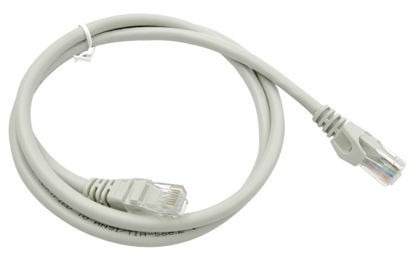 Патч-корд Buro UTP-6-1M-G UTP 4 пары cat.6 CCA molded 1м серый RJ-45 (m)-RJ-45 (m)