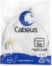 Патч-корд Cabeus PC-UTP-RJ45-CAT.5E-3M-WH U/UTP RJ-45 вил.-вилка RJ-45 кат.5E 3м белый ПВХ Патч-корд Cabeus PC-UTP-RJ45-CAT.5E-3M-WH U/UTP RJ-45 вил.-вилка RJ-45 кат.5E 3м белый ПВХ