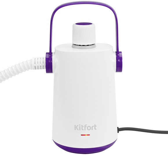 Пароочиститель ручной Kitfort КТ-9109-1 1000Вт белый/фиолетовый Пароочиститель ручной Kitfort КТ-9109-1 1000Вт белый/фиолетовый