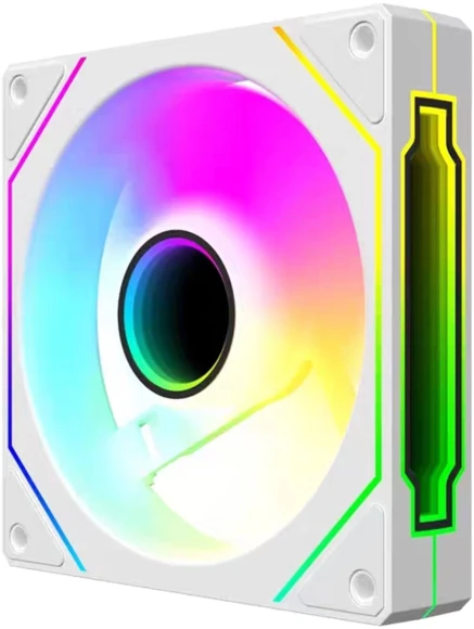 Вентилятор для корпуса Bloody CF-11 LCD ARGB 120х120x25 белый 4-pin 32дБ (упак.:1шт) (CF-11-ARGB120-WH) Ret
