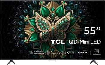 Телевизор LED TCL 55" 55C6K QD-Mini LED Frameless черный 4K Ultra HD 144Hz MEMC DVB-T DVB-T2 DVB-C DVB-S DVB-S2 USB WiFi Smart TV (RUS) Телевизор LED TCL 55" 55C6K QD-Mini LED Frameless черный 4K Ultra HD 144Hz MEMC DVB-T DVB-T2 DVB-C DVB-S DVB-S2 USB WiFi Smart TV (RUS)