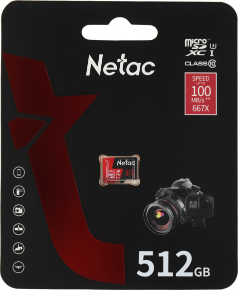 Флеш карта microSDXC 512GB Netac NT02P500PRO-512G-S P500 Extreme Pro Флеш карта microSDXC 512GB Netac NT02P500PRO-512G-S P500 Extreme Pro