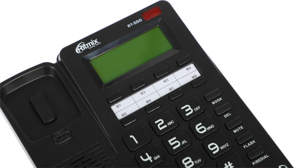 Телефон проводной Ritmix RT-550 черный