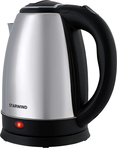 Чайник электрический Starwind SKS1771 1.8л. 1700Вт серебристый/черный корпус: металл/пластик