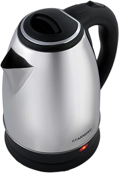 Чайник электрический Starwind SKS1771 1.8л. 1700Вт серебристый/черный корпус: металл/пластик