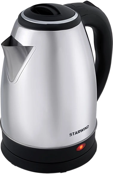 Чайник электрический Starwind SKS1771 1.8л. 1700Вт серебристый/черный корпус: металл/пластик