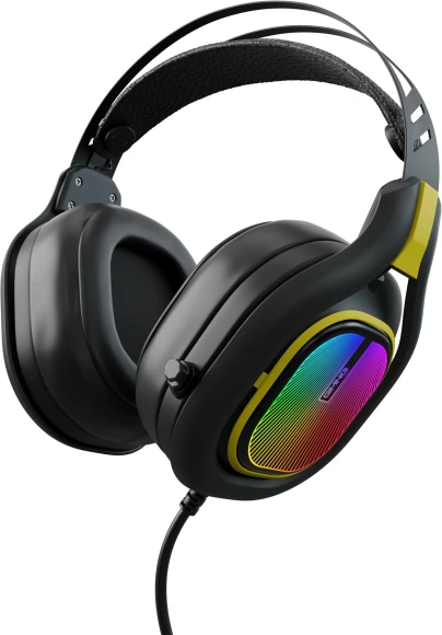 Наушники с микрофоном GMNG HS-L630G черный/желтый 2.2м мониторные оголовье (1533561)