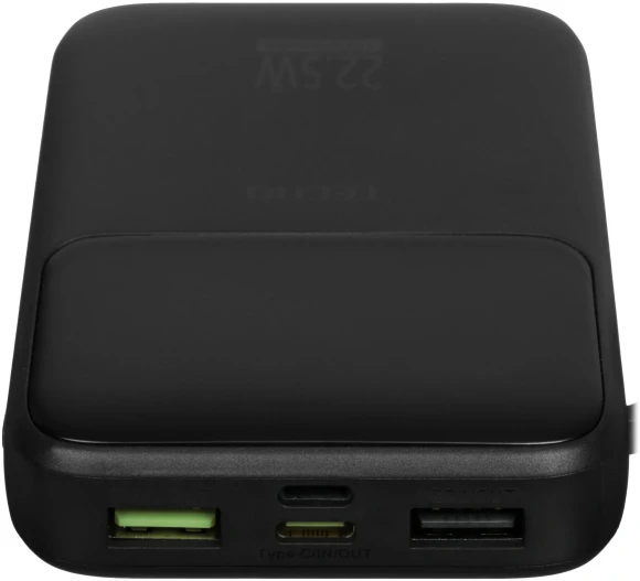 Мобильный аккумулятор Tecno OnGO L101Q 10000mAh QC3.0/PD3.0 22.5W 3A 2xUSB-A/USB-C черный