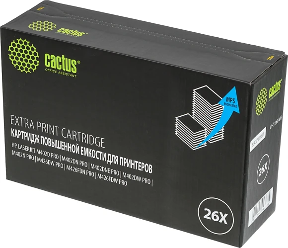 Картридж лазерный Cactus CS-CF226X-MPS CF226XX черный (12000стр.) для HP LJ M402d/M402n/M426dw/M426fdn/M426fdw Картридж лазерный Cactus CS-CF226X-MPS CF226XX черный (12000стр.) для HP LJ M402d/M402n/M426dw/M426fdn/M426fdw