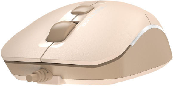 Мышь A4Tech Fstyler FM26 бежевый/коричневый оптическая 1600dpi USB для ноутбука 4but (FM26 USB (CAFE LATTE))