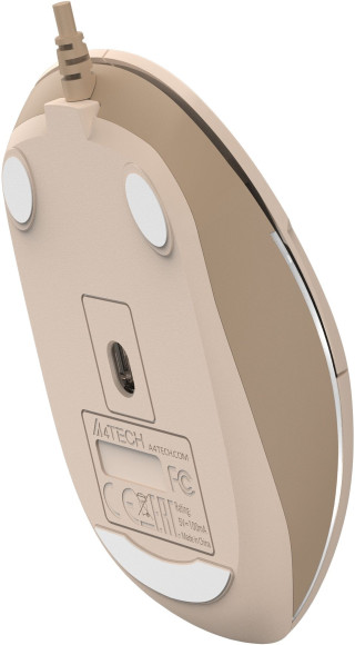Мышь A4Tech Fstyler FM26 бежевый/коричневый оптическая 1600dpi USB для ноутбука 4but (FM26 USB (CAFE LATTE))