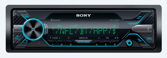 Автомагнитола Sony DSX-A416BT 1DIN 4x55Вт v3.0 RDS Автомагнитола Sony DSX-A416BT 1DIN 4x55Вт v3.0 RDS
