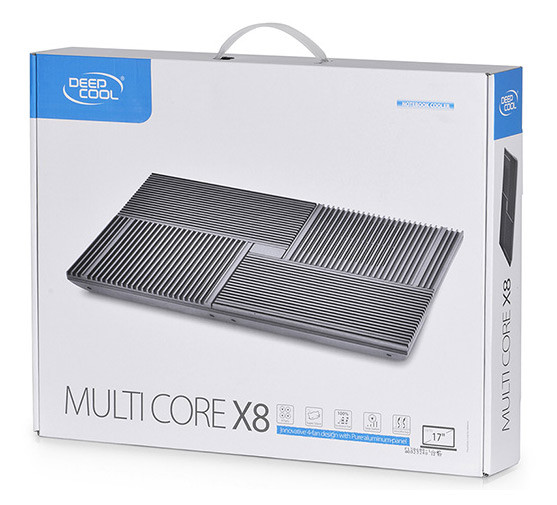 Подставка для ноутбука Deepcool Multi Core X8 (DP-N422-X8BK) 17" 381x268x29мм 23дБ 2xUSB 4x 1290г Подставка для ноутбука Deepcool Multi Core X8 (DP-N422-X8BK) 17" 381x268x29мм 23дБ 2xUSB 4x 1290г