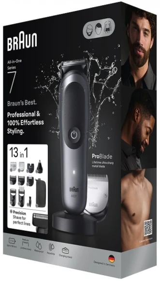 Триммер Braun Series 7 AIO7560 серый (насадок в компл:10шт) Триммер Braun Series 7 AIO7560 серый (насадок в компл:10шт)