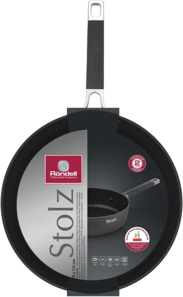 Сотейник Rondell Stolz RDA-1770 4.0л. d=28см (без крышки) серый