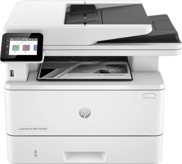 МФУ лазерный HP LaserJet Pro 4103fdw (2Z629A) A4 Duplex Net WiFi белый МФУ лазерный HP LaserJet Pro 4103fdw (2Z629A) A4 Duplex Net WiFi белый