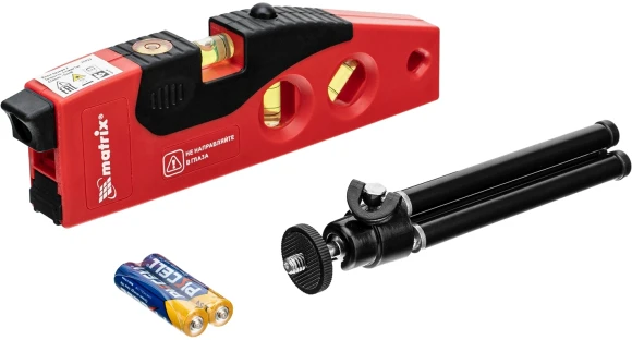 Уровень лазер. Matrix 35022 цв.луч. красный