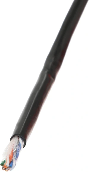 Кабель информационный Rexant 01-0045 кат.5E UTP 4 пары 24AWG PE внешний 305м черный Кабель информационный Rexant 01-0045 кат.5E UTP 4 пары 24AWG PE внешний 305м черный
