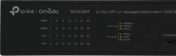 Коммутатор TP-Link SG3428XF (L2+) 4xКомбо(1000BASE-T/SFP) 20SFP 4SFP+ управляемый