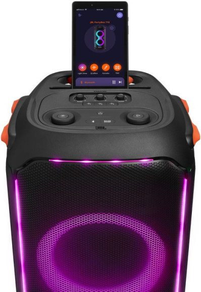 Минисистема Hi-Fi JBL PartyBox 710 черный/оранжевый 800Вт USB BT
