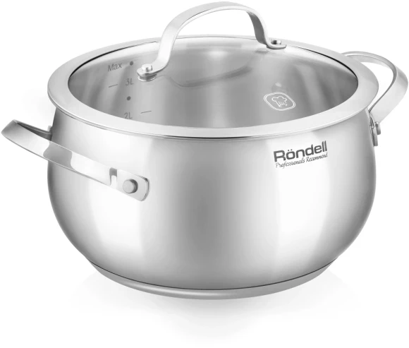 Кастрюля Rondell Calypso RDS-1671 3.8л. d=20см (с крышкой) стальной