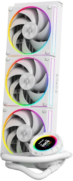 Система водяного охлаждения ID-Cooling SL360 ARGB Soc-AM5/AM4/1200/1700/1851 белый 4-pin 14-30dB Al+Cu LCD 350W Ret (SL360 WHITE)