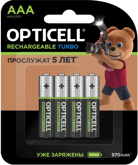 Аккумулятор Opticell Turbo 6080003 AAA NiMH 970mAh (2шт) блистер