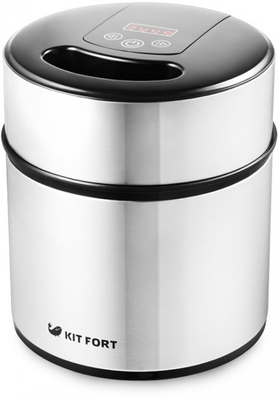 Мороженица Kitfort КТ-1804 12Вт 2000мл. серебристый/черный Мороженица Kitfort КТ-1804 12Вт 2000мл. серебристый/черный