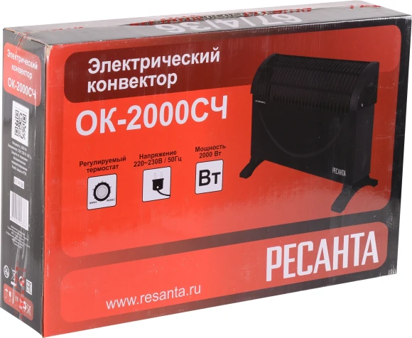 Конвектор Ресанта ОК-2000СЧ 2000Вт черный