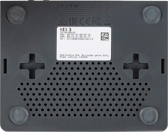 Роутер MikroTik hEX S (RB760IGS) 10/100/1000BASE-TX/SFP черный Роутер MikroTik hEX S (RB760IGS) 10/100/1000BASE-TX/SFP черный
