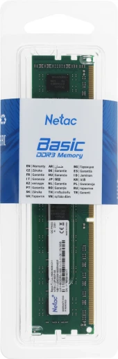 Память DDR3 8GB 1600MHz Netac NTBSD3P16SP-08 Basic RTL PC3-12800 CL11 DIMM 240-pin 1.5В dual rank Ret Память DDR3 8GB 1600MHz Netac NTBSD3P16SP-08 Basic RTL PC3-12800 CL11 DIMM 240-pin 1.5В dual rank Ret