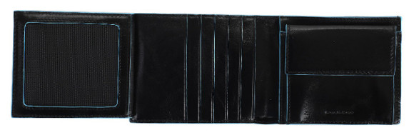 Кошелек мужской Piquadro Blue Square PU1240B2R/N черный натур.кожа Кошелек мужской Piquadro Blue Square PU1240B2R/N черный натур.кожа