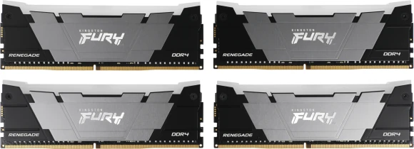 Память DDR4 4x16GB 3600MHz Kingston KF436C16RB12AK4/64 Fury Renegade RGB RTL Gaming PC4-28800 CL16 DIMM 288-pin 1.35В kit dual rank с радиатором Ret