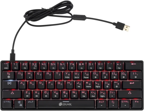 Клавиатура Оклик K713X механическая черный USB Multimedia for gamer LED Клавиатура Оклик K713X механическая черный USB Multimedia for gamer LED