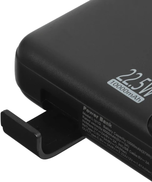 Мобильный аккумулятор Tecno OnGO L101 10000mAh 12W 2.4A 2xUSB-A/USB-C черный