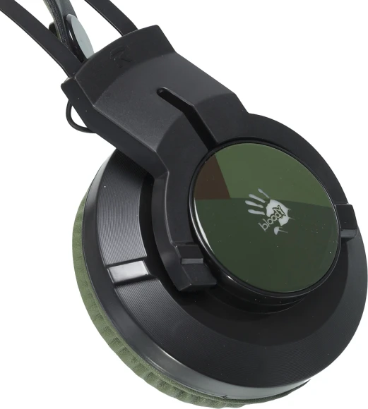 Наушники с микрофоном A4Tech Bloody J450 черный/зеленый 1.8м мониторные оголовье (J450) Наушники с микрофоном A4Tech Bloody J450 черный/зеленый 1.8м мониторные оголовье (J450)